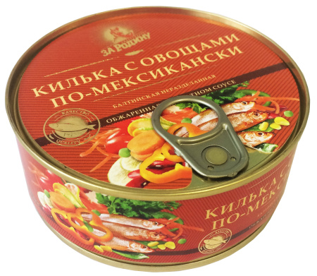Килька По-Мексикански обж. с овощами в т/с Ключ 240г*48 За Родину